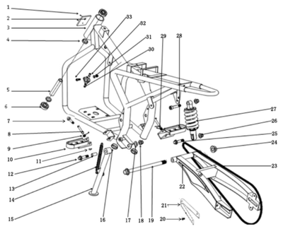 Запчасти A к питбайку Motax MINICROSS 50 PS_ES