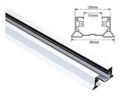 Ecola TRRR1 шинопровод для трековых светильников с вводом питания и заглушкой 2м белый TRR02WECT