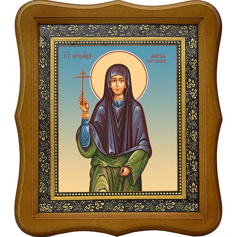 Мария Портнова преподобномученица. Икона на холсте.