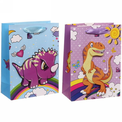 Пакет подарочный «Дракоша» 18х23 см, микс