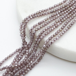 Фианит (кубический цирконий), цвет пыльная роза, размер 2 мм, цена за нить около 195 шт (38 см)