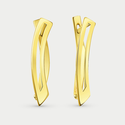 Серьги женские без вставок из желтого золота 585 пробы (арт. л20744)