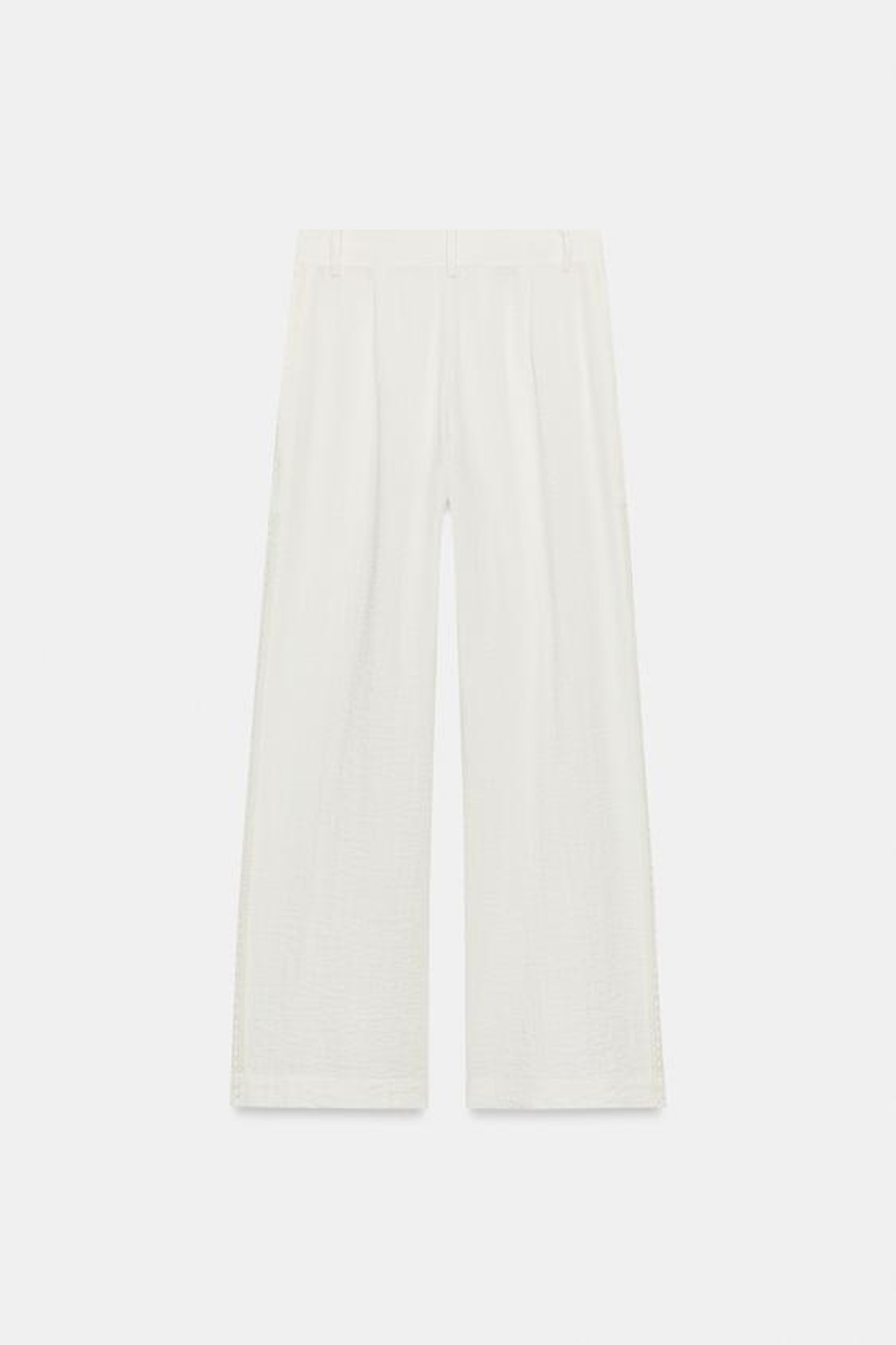 ZARA БРЮКИ С БОКОВЫМИ ВСТАВКАМИ, ЭКРЮ
