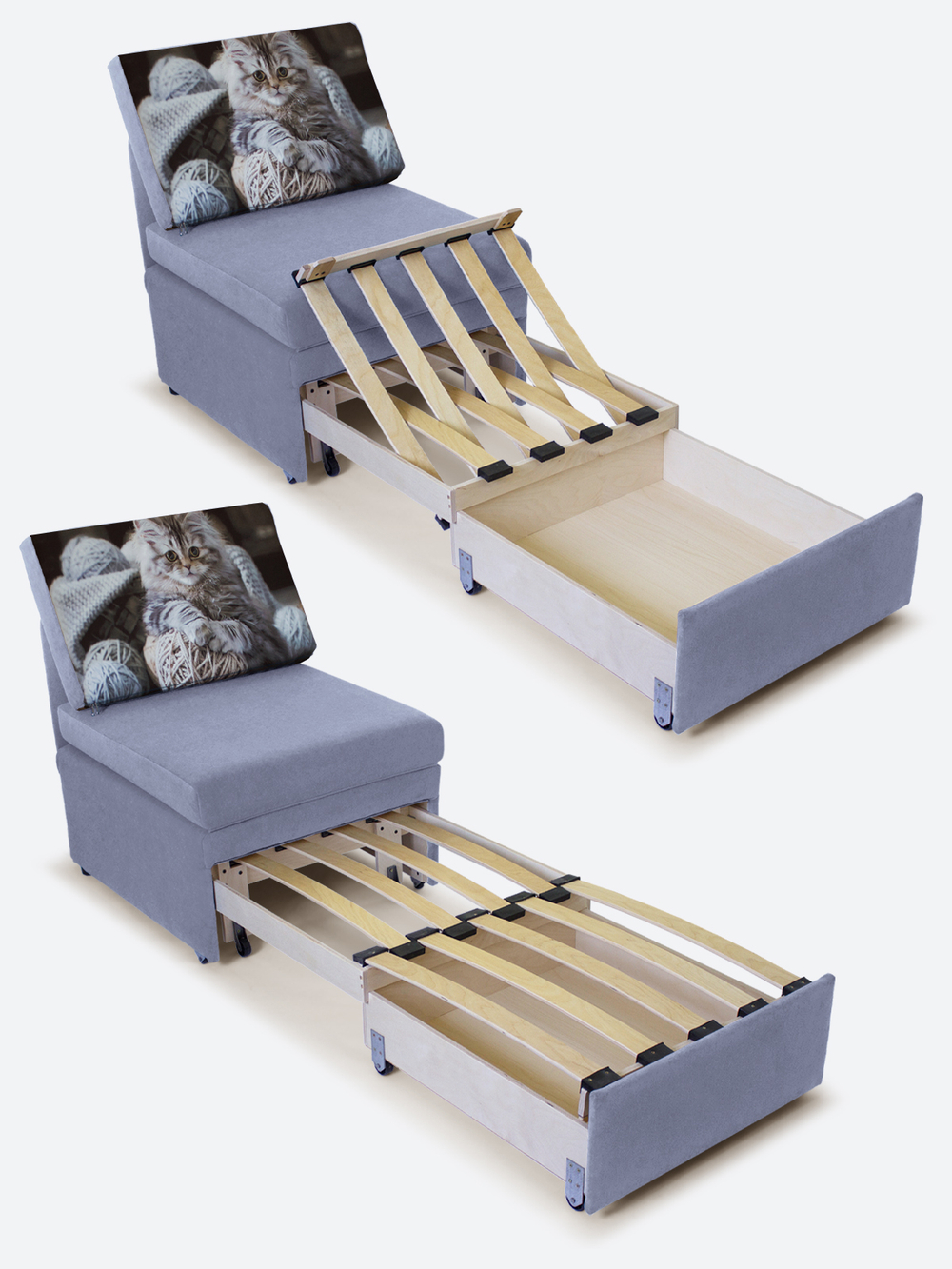 Кресло-кровать "Миник", купон Котенок в клубках