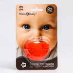 3780402 Пустышка силиконовая ортодонтическая «Пятачок», от 0 мес., с колпачком, цвет МИКС