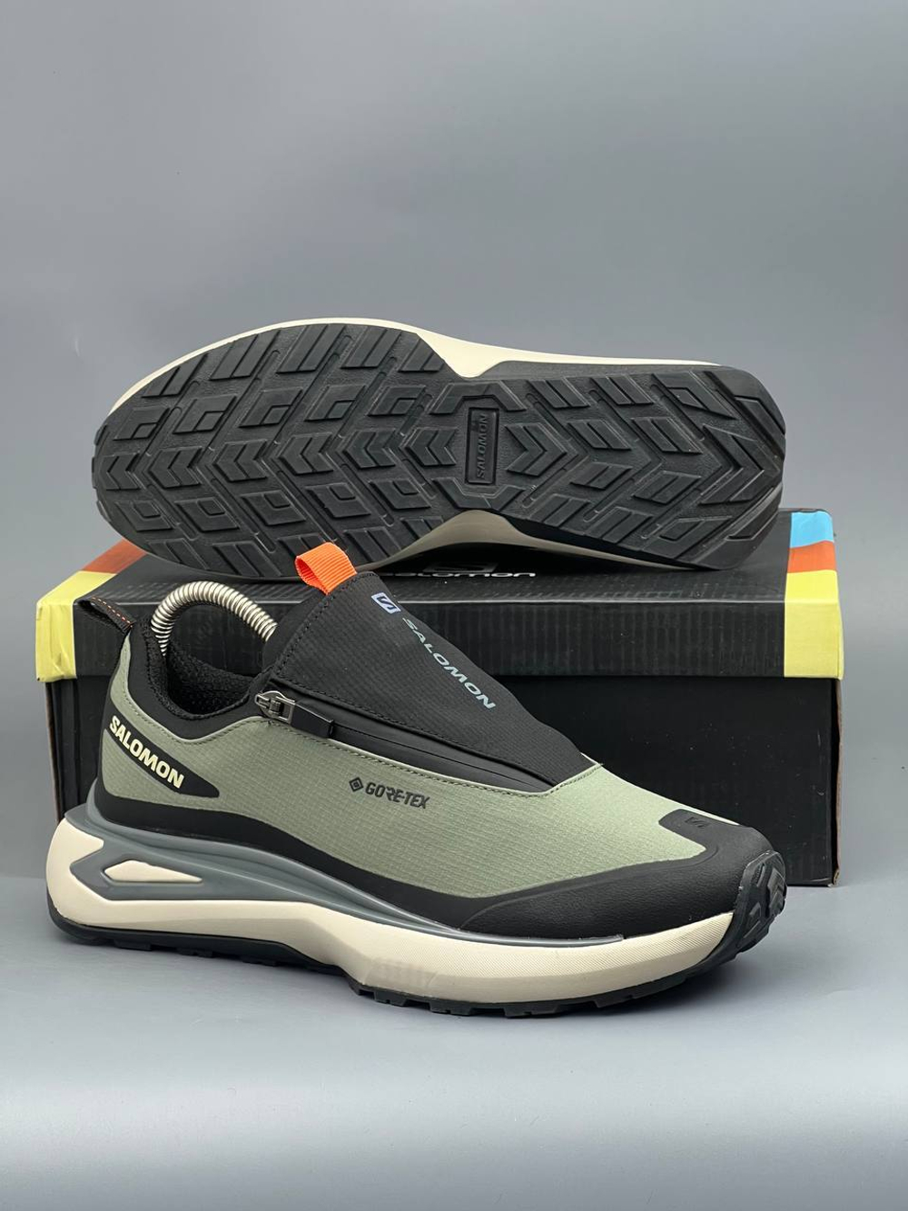 Кроссовки Salomon Gore-Tex ТЕРМО #300 (хаки)