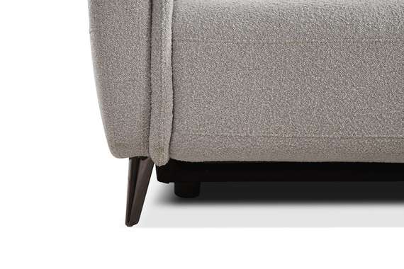 Диван c электро-реклайнером Level, 183 см, серое букле