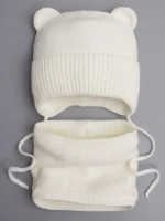 Шапка и снуд вязаная демисезонная для детей