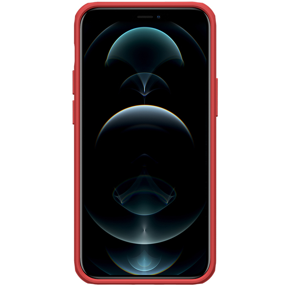 Усиленный защитный чехол красного цвета для iPhone 13 Mini, от Nillkin, серия Super Frosted Shield Pro