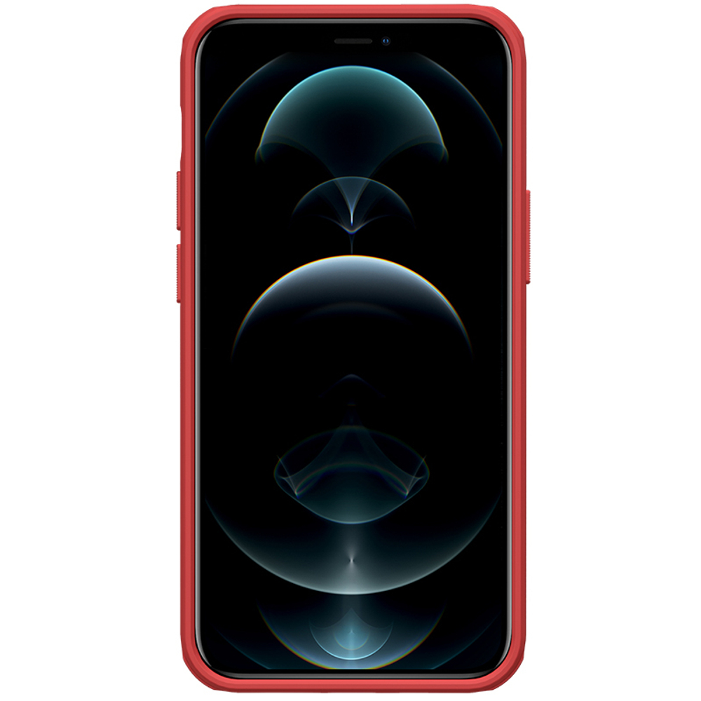 Усиленный защитный чехол красного цвета для iPhone 13 Mini, от Nillkin, серия Super Frosted Shield Pro