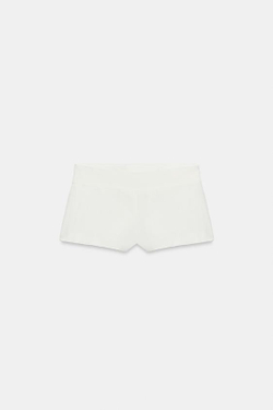 ZARA ШОРТЫ МИНИ, ЭКРЮ