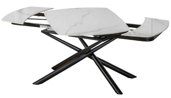 стол BRONX 120- Gloss Kass Gold/ черный каркас