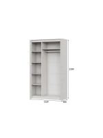 Шкаф для одежды распашной Сандал светлый 133х49х220 см
