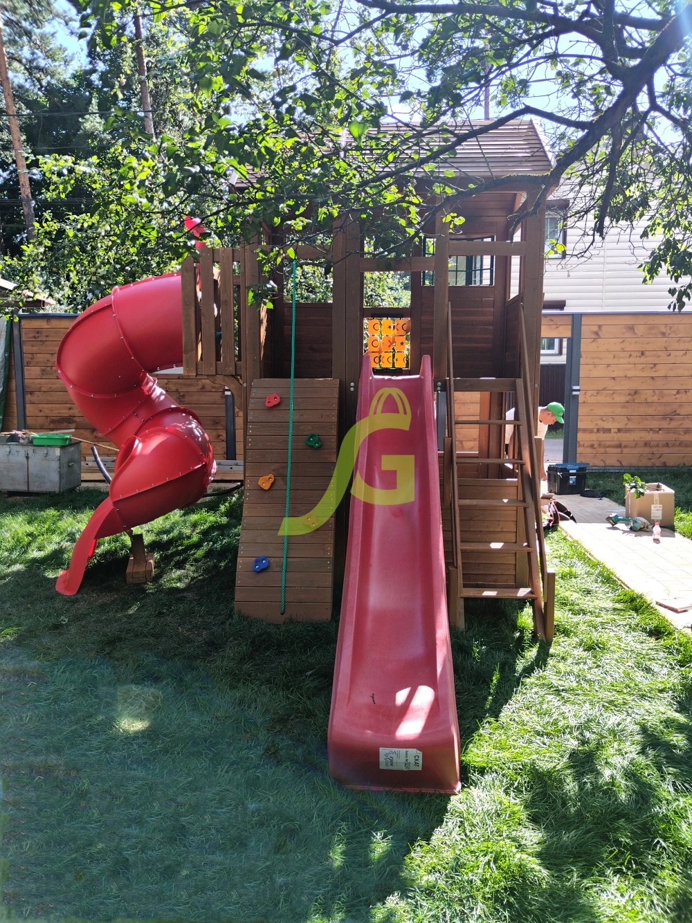 Детская площадка Клубный домик 3 с трубой