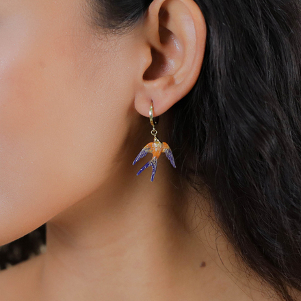 Серьги Franck Herval, Elaia, со стразами, FH26.1-12-70142 (фиолетовый)