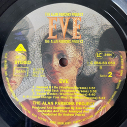 Винтажная виниловая пластинка LP The Alan Parsons Project Eve (Germany 1979)