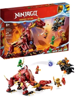 Конструктор Ниндзя Лавовый дракон трансформер 489 деталей