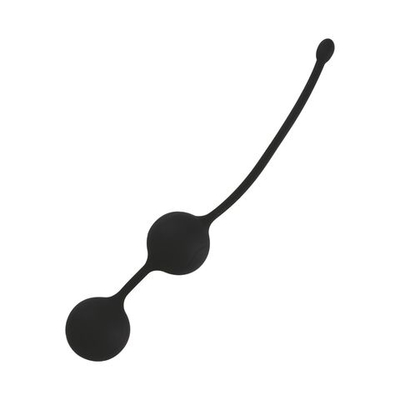 Черные силиконовые вагинальные шарики (Цвет: черный)