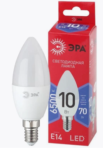 ЛАМПА СВЕТОДИОДНАЯ ЭРА ЭКО LED B35-10W-865-E14