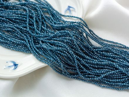 Фианиты 2мм, огранка (нить бусин)