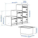 Стеллаж - IKEA TROFAST, 94х44х91 см, сосна/ярко-красный, ТРУФАСТ ИКЕА