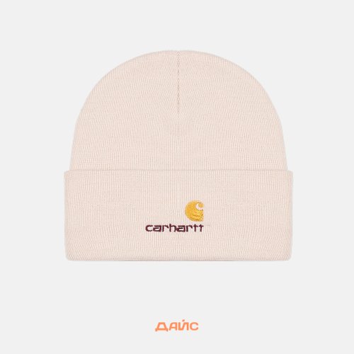 Шапка Carhartt WIP American Script Beanie артикул:I034235_moonbeam - купить в магазине Дайс