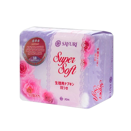 Прокладки гигиенические Sayuri Super Soft нормал 3 капли ультратонкие 24 см 10 шт