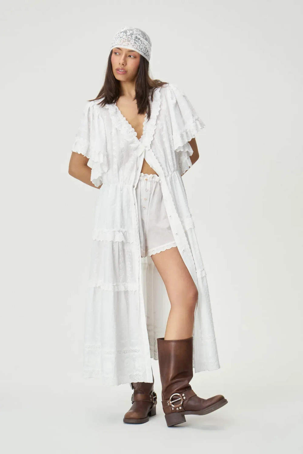 Туника-халат Джипси белая