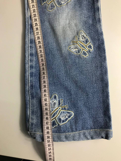 Джинсы Gloria Jeans с бабочками, на 8/9 лет