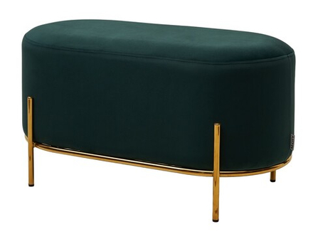 Пуф для гостиной М-City DISAUR Зен (Zen) Bluvel-78 Зеленый, Велюр, Золотой каркасy