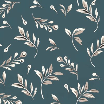 Листья на синем фоне