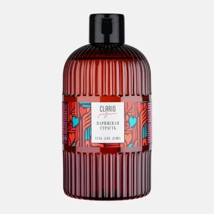 Гель для душа Clario парфюмированный Парижская страсть Увлажнение и обновление 500мл