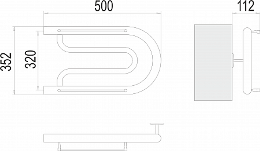 Полотенцесушитель водяной Terminus Фокстрот БШ 320х500