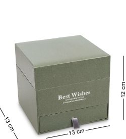 WG-88-B Коробка подарочная «Best wishes» цв.хаки