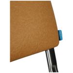 Стул Helmi HL-F01 "Изо", каркас хром, обивка кожзам песочный