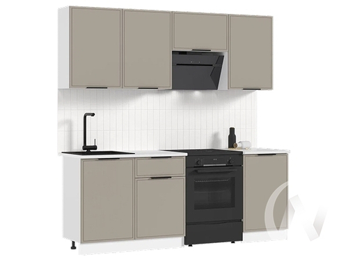 Кухня Николь 2;1м (белый/холст латте/антарес)