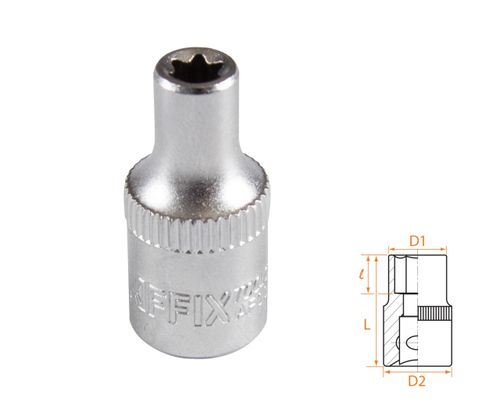 AFFIX (AF00023005) Головка торцевая TORX Е-стандарт 1/4", E5