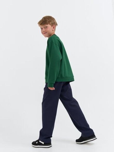 Брюки прямые для мальчика "Синие" 7+