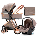 Детская коляска Luxmom V9 3в1 (коричневый)