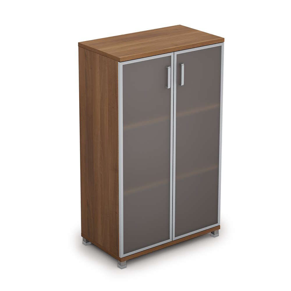 Шкаф средний со стеклом в раме (задняя стенка ЛДСП) АВАНС (AVANCE)