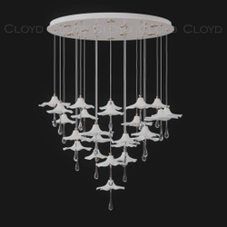 Люстра Cloyd SHANGRILA C33 / выс. 120 см - керамика - белый (арт.11491)