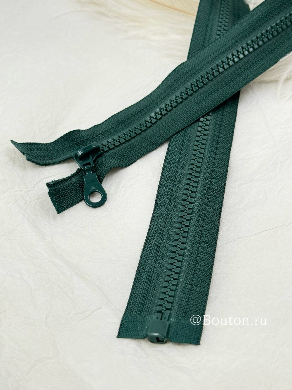 Молния тракторная темно-зеленая (изумрудная)