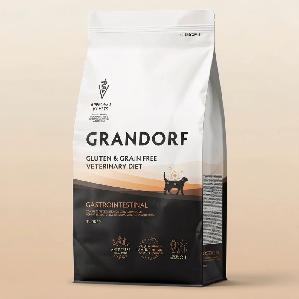 Сухой диетический корм Grandorf Veterinary Diet Cat Gastrointestinal для кошек при расстройствах пищеварения