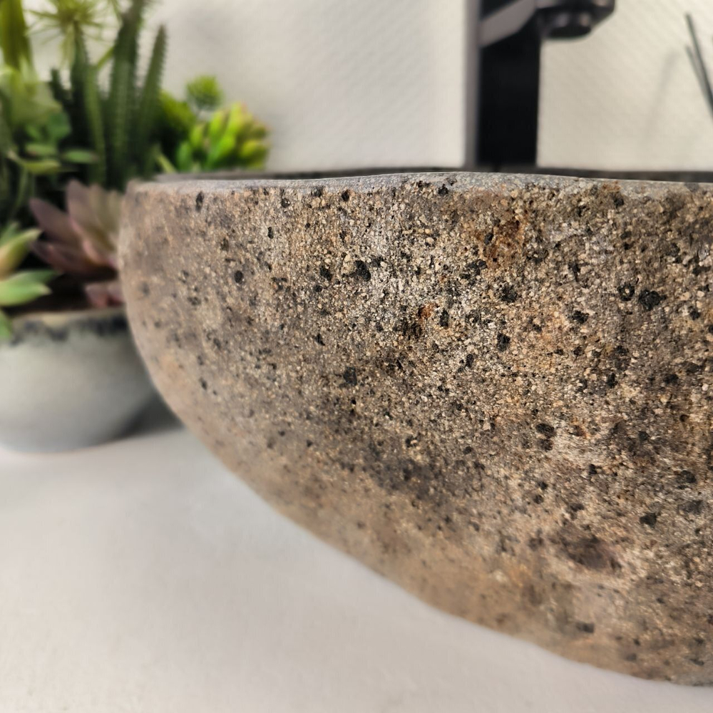 Каменная раковина из речного камня RS-04976 (39*36*15) 0860 из натурального камня