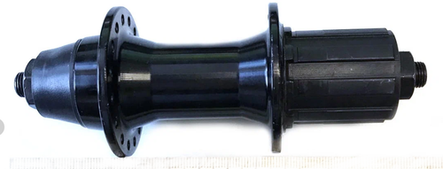 Втулка WZ задняя, алюминиевая, под V-br, под кассету 8/10скоростей, на гайке, 36 отверстий, ось 3/8''х135x175мм, промподшипники, черная