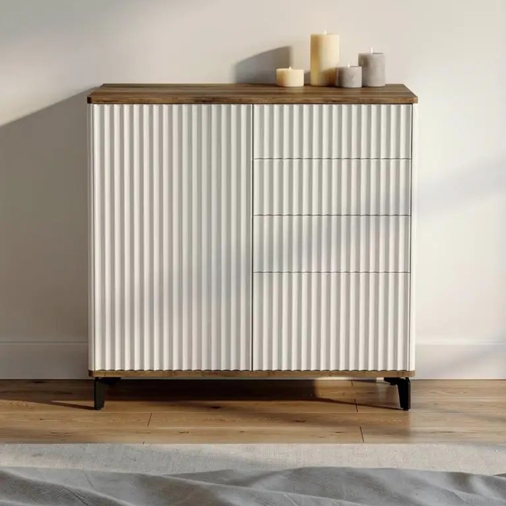 Комод ROYAL 5063 эко (Дуб Веллингтон-Черный)