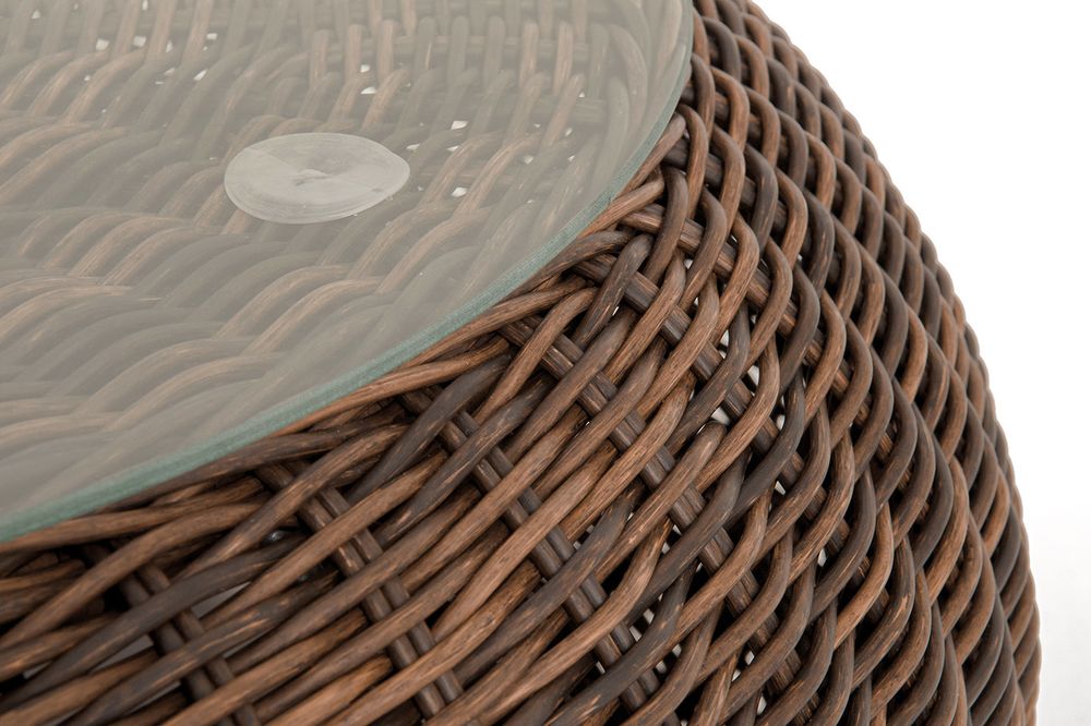 "Барселона" журнальный столик из искусственного ротанга, цвет коричневый