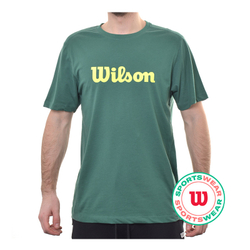 Мужская теннисная футболка Wilson Graphic T-Shirt - зеленый