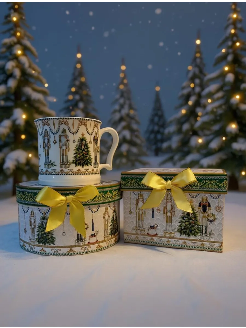 Новогодний подарочный кружка с изображением Щелкунчика