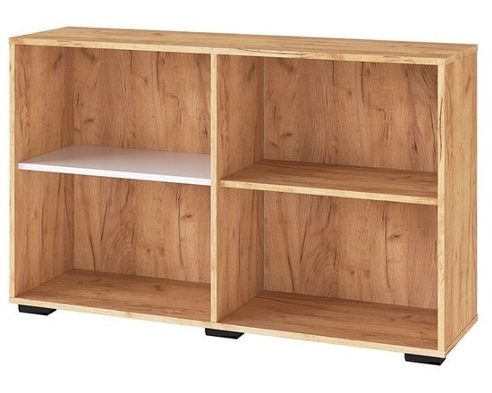 Тумба КВАРТЕТ-13 дуб крафт золотой / белый поры дерева